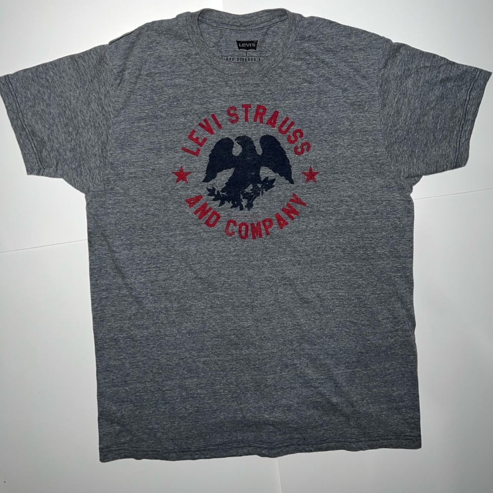Men's Gray Levi Strauss & Co Logo Tee
Size: Large
Color: Gray